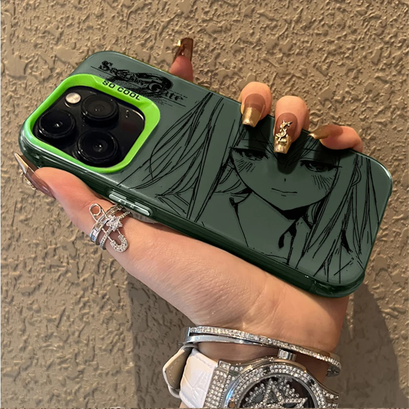 Матовый жесткий чехол Steins Gate Makise Kurisu для iPhone 17 Air 16 15 11 12 14 13 Pro Max XS X XR Plus 8 7 SE 2020, противоударный чехол (art.: 3920d1933446c) - 3920d1933446c