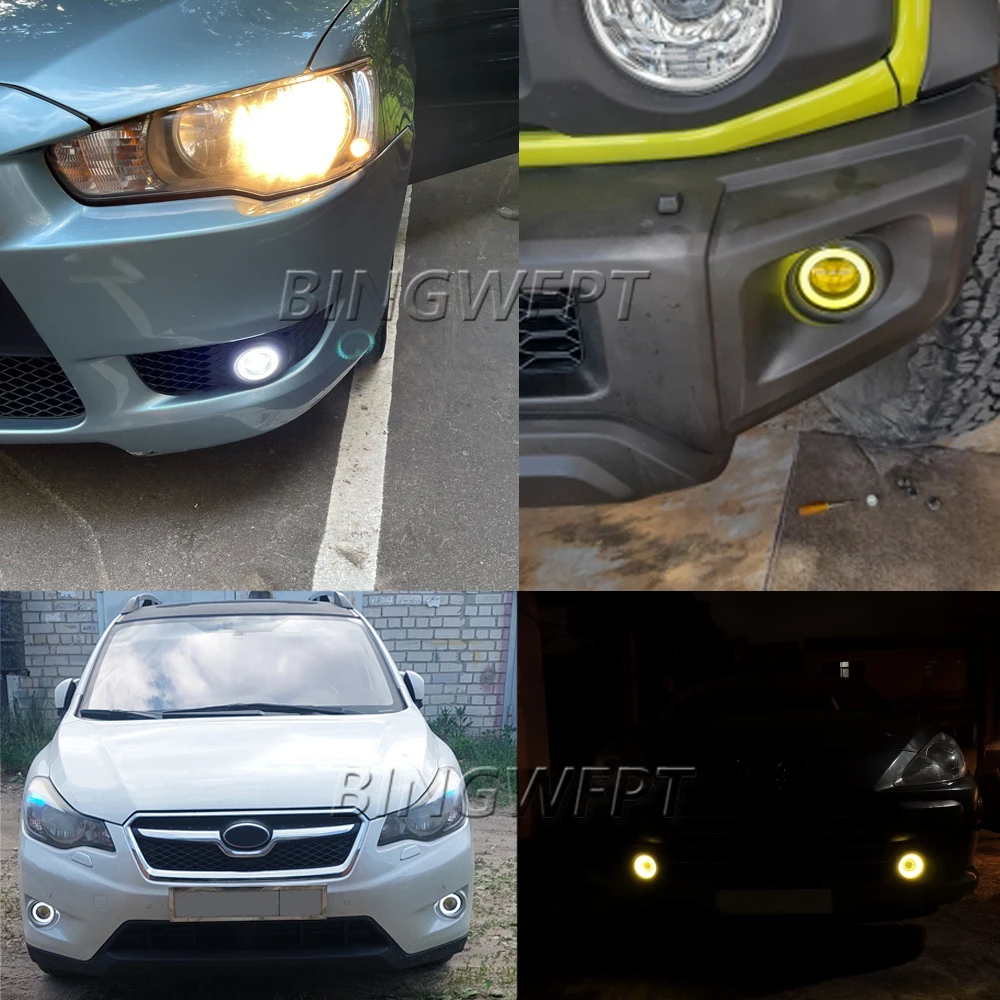 2 шт. для Mitsubishi Outlander III/3G _ w-GF_W-ZJ 2013 2014 2015 2016 2017 2018 Противотуманные фары Angel eye