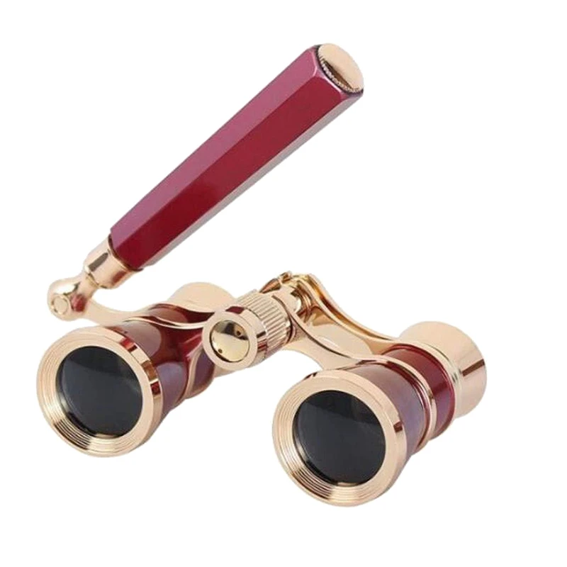 

Retro Optical All-Metal Binoculars/3X25 with Handle for Drama Watching Mirror/Ladies Watching Show Binoculars