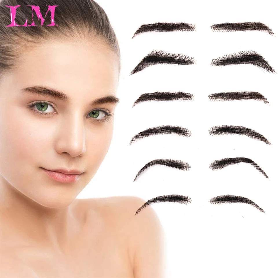 LiangMo Women/Man's Eyebrows Hair Eyebrows Six Style Jolie Style  Artificial Weaving Lace Workers' Hair Braided Eyebrow Wigs
