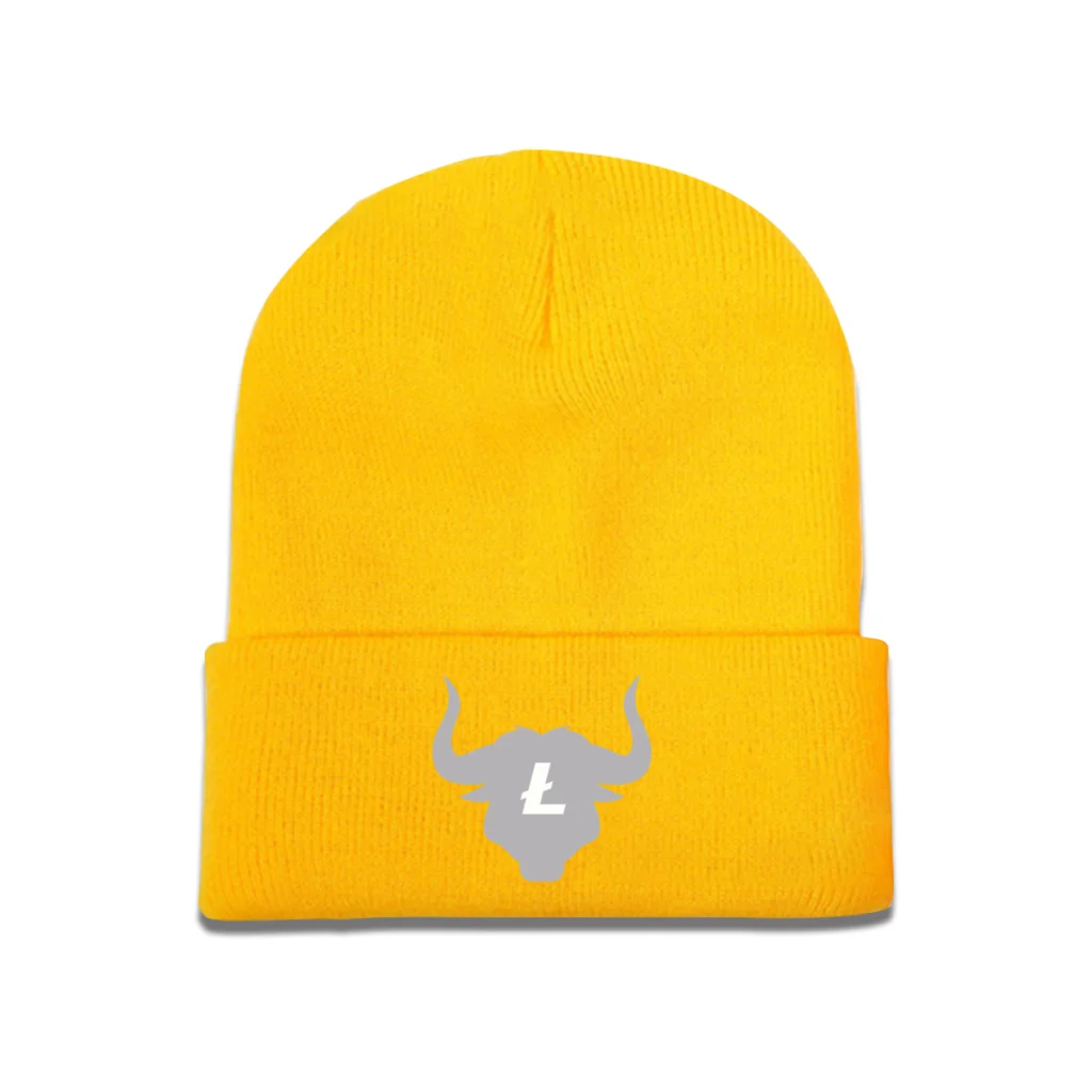 

Bull Litecoin LTC Cryptocurrency P2P Network Currency Knitting Beanie Caps Skullies Beanies Ski Caps Bonnet Hats Winter Warm