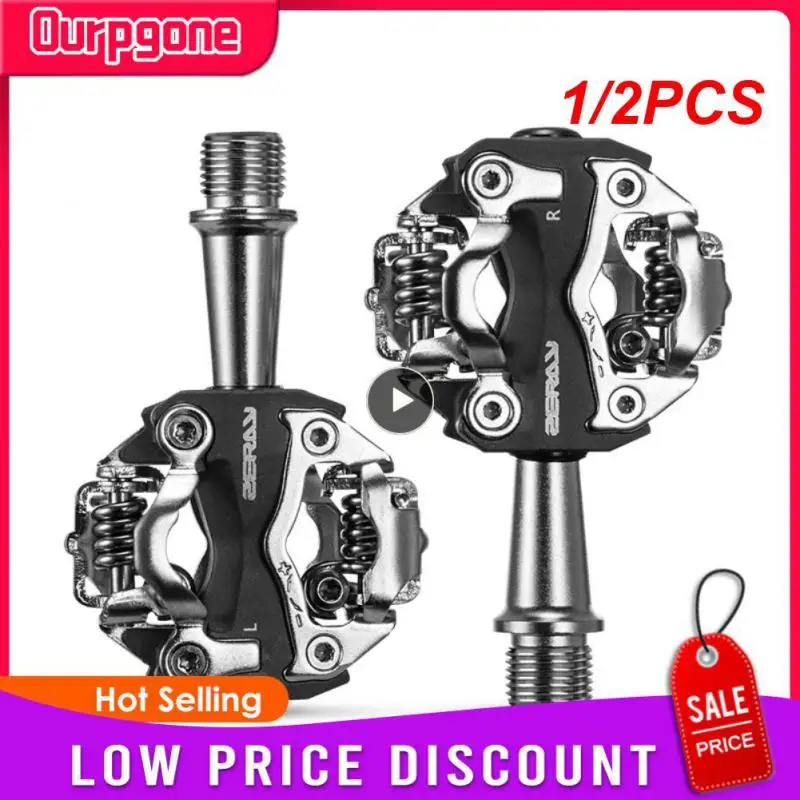

1/2PCS MTB Mountain Bike Self-locking Pedals Cycling Clipless Pedals Aluminum Alloy SPD CR-MO Pedals Mtb Pedals Bike Pedals