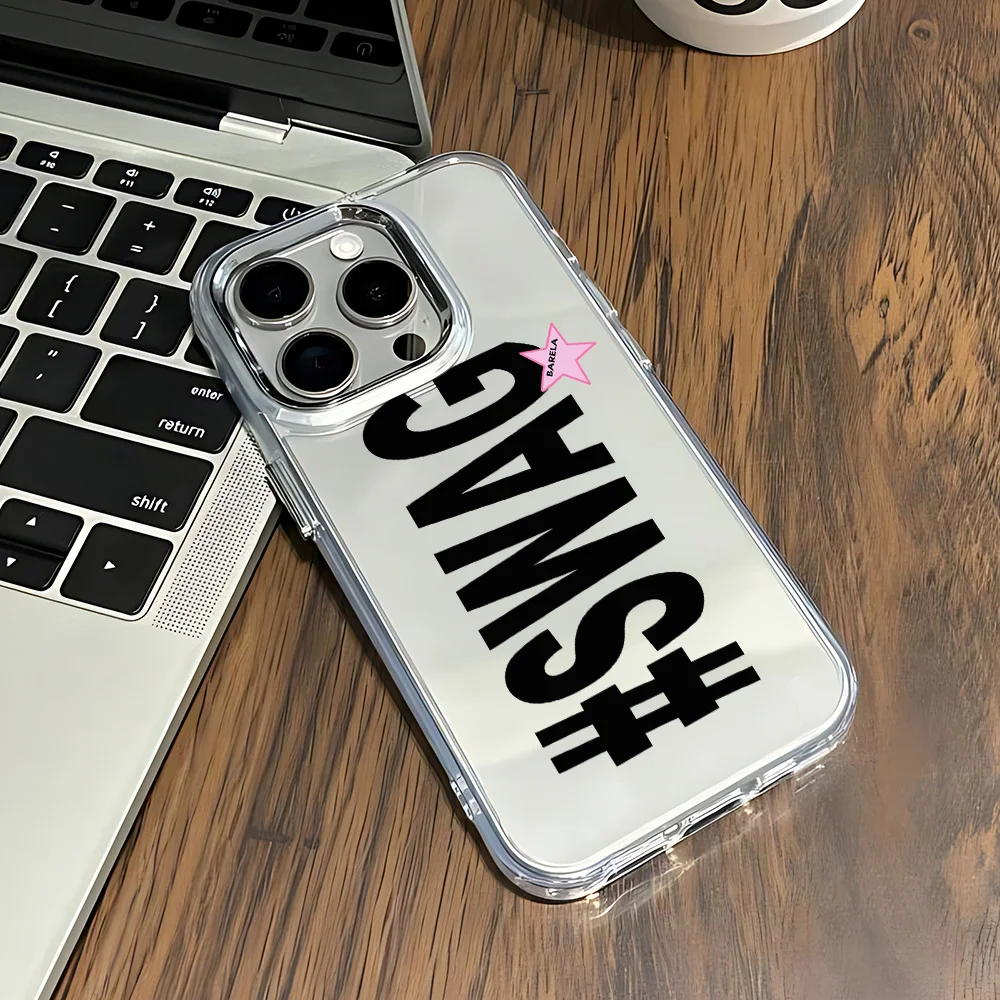Модный чехол для телефона «Hot GIRLS LOVE MY SWAG» для iPhone 17, 16e, 16, 15, 14, 13, 12, 11 Mini, Pro, Max, X, XR, XS Max, 8, 7, Air, Plus, прозрачный (art.: 3920d4ec8d277) - 3920d4ec8d277