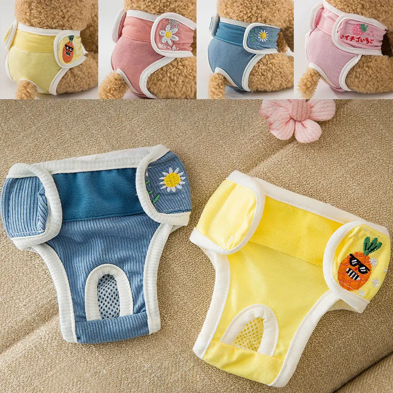 

Dog Physical Pant Reusable Cotton Safety Lovely Dogs Belly Band Four Seasons Breathable Nappy Wrap Dog Underwear Accessories