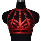 Женский Фетиш Подвязки Пояс сексуальное нижнее белье верх портупея Женская клетка аксессуары для танцев бандаж подтяжки Готическая клетка бюстгальтер