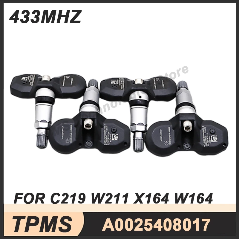 

4 шт. датчик контроля давления в шинах TPMS для Mercedes-Benz C219 W211 X164 W164 V251 W221 R230 433 МГц A 0025408017