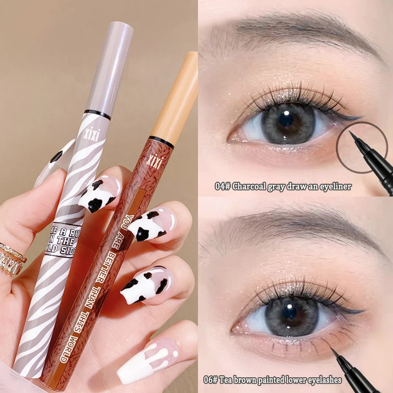

Eyeliner Pen Long Lasting No Smudging Quick Drying Brown Lying Silkworm Pencil Liquid Eye Shadow Beauty Makeup Cosmetics