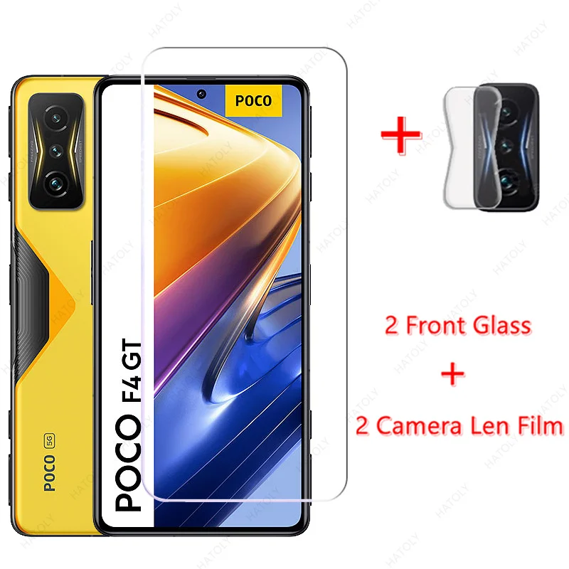 For Xiaomi Poco F4 GT Glass for Xiaomi Poco F4 GT F3 M4 M3 X4 Pro 5G X3 NFC Tempered Glass Film Screen Protector Camera Len Film