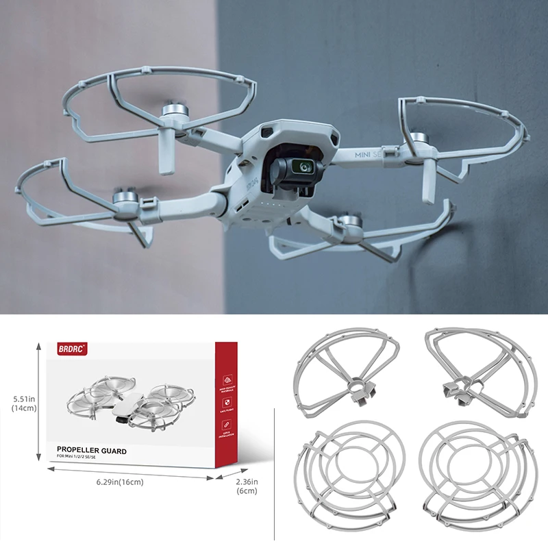 

BRDRC Propeller Guard for DJI Mini 2/Mavic Mini/Mini SE/2 SE Protector Quick Install Protective Cage Wing Fan Protector Cover