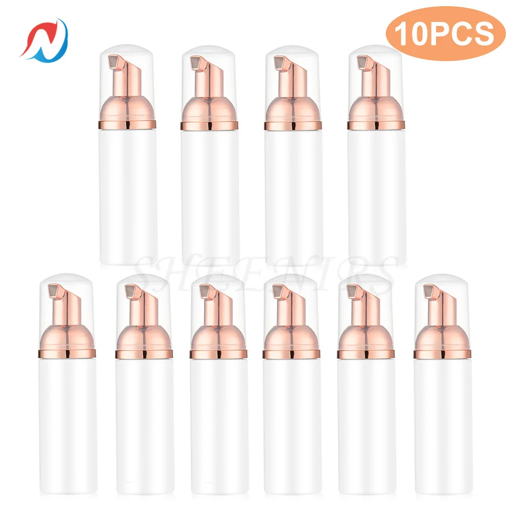 

10pcs 60ml Foaming Bottle Rose Gold Pump Makeup Lotion Liquid Container 2oz Dispenser Foamer Bottles Bathroom