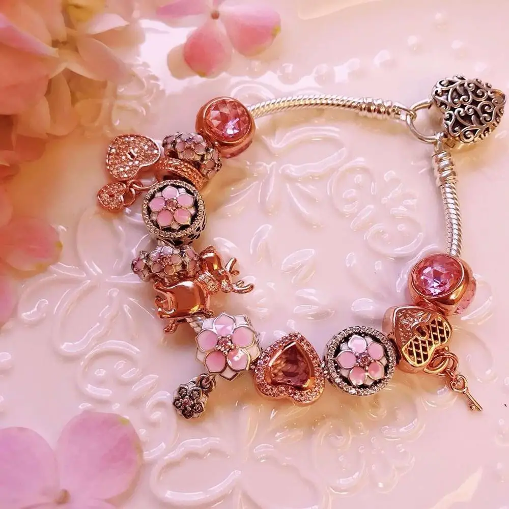 

LIDU 100%925 Pure Silver Magnolia Bracelet Of High Quality Send Gift To Friends Free Mail Manufacturer Wholesale