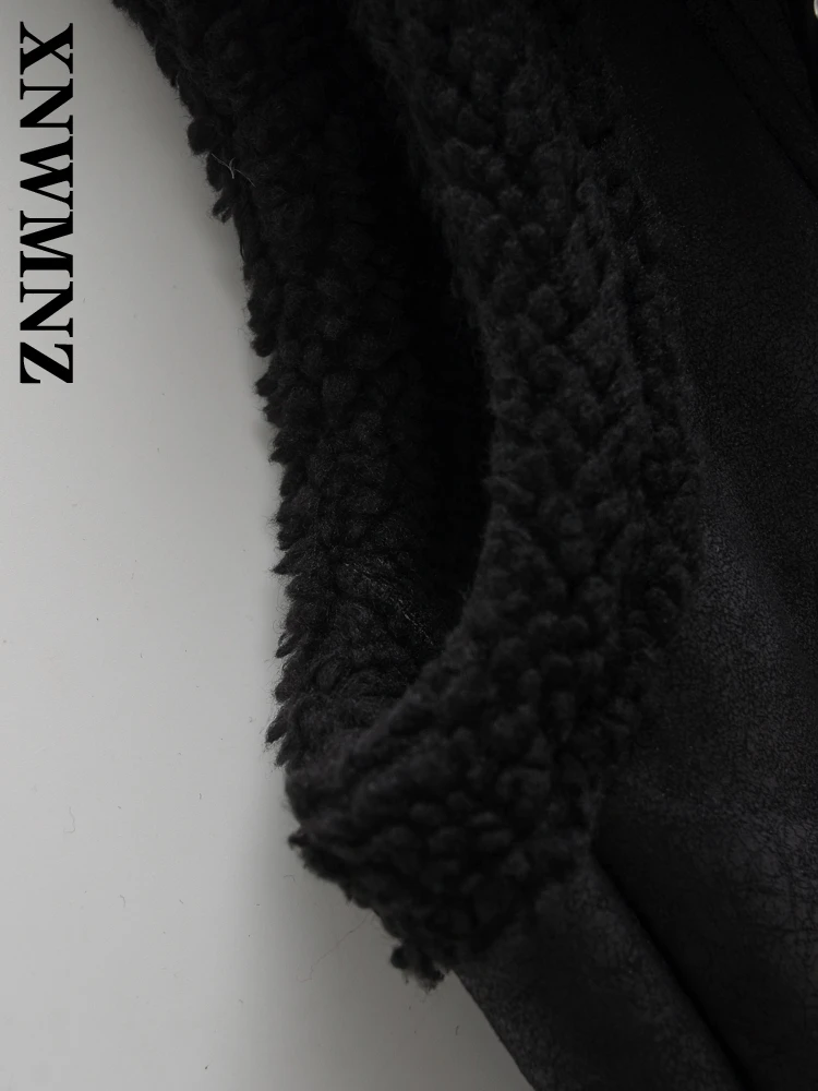 XNWMNZ женский 2024 новинка осени/зимы модный однотонный топ без рукавов с отложным