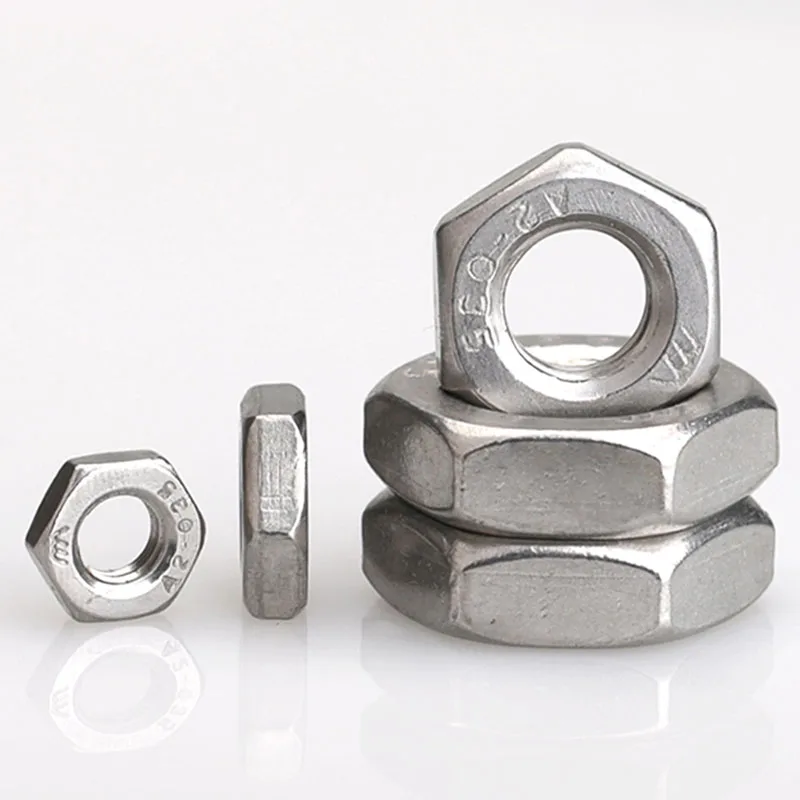 

M4 M5 M6 M8 M10 M12 M14M16 M18 M20 316 Stainless Steel Thin Nuts Flat Hex Hexagon Low Thin Jam Nut Flat Thin Hexagon Screw Cap