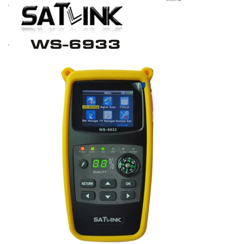 Фото Измеритель уровня сигнала спутниковой связи Satlink WS-6933 DVB-S2 FTA C&KU Band, цифровой измеритель спутникового сигнала. №3