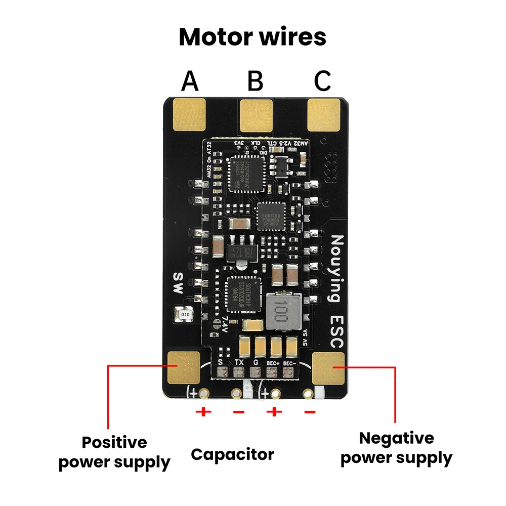 3-8S AM32 ESC 120A бесщеточный ESC, контроллер двигателя, встроенный 5,2 В7,2 В 4A BEC, подходит для моделей дронов и вентиляторов (art.: 3920d4ab9a67d) - 3920d4ab9a67d