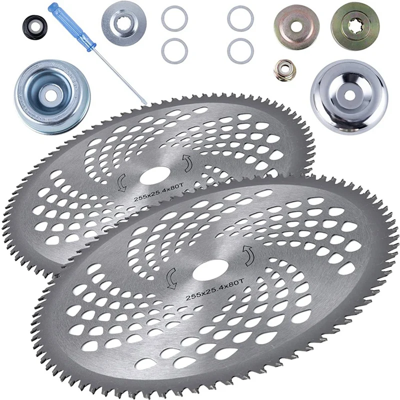 

Brush Cutter Blade 80T 10 Inch Arbor 1 Inch Carbide Tip Blades For Grass Cutter, Weed Eater Head Brush Cutting Blade