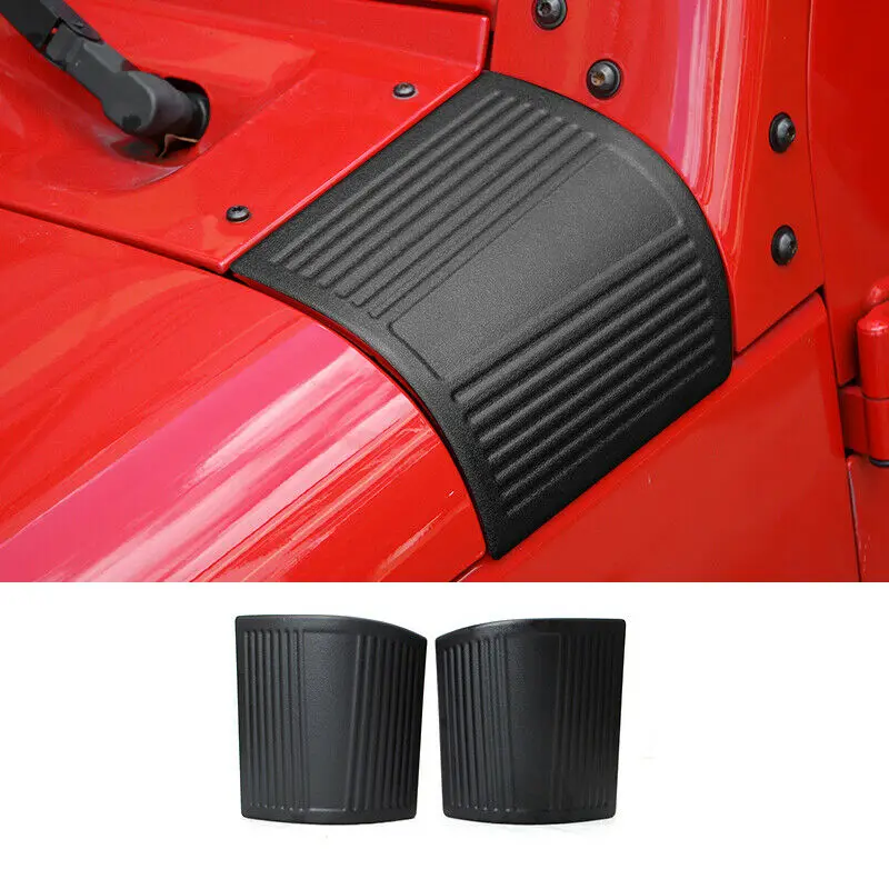 

For Jeep Wrangler JK 2007-2017 ABS Black Car Hood Body Armor Cover Cowl Guards