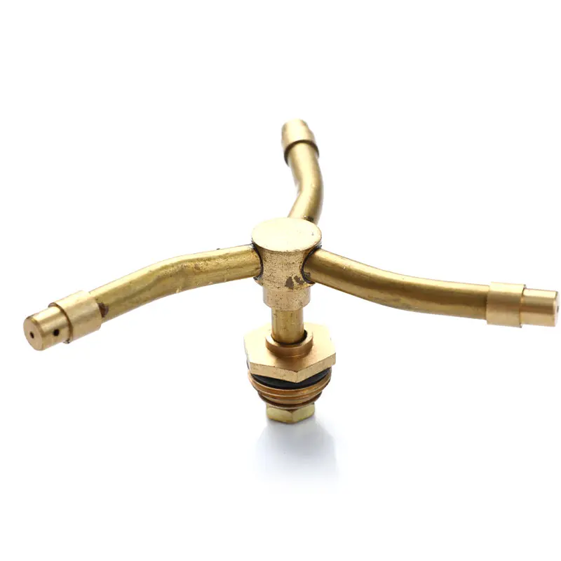 

1/2inch Copper 360° Automatic Rotating Lawn Sprinkler 3 Arm Sprinkler Horticulture Forest Cooling Spray Agricultural Spray Water