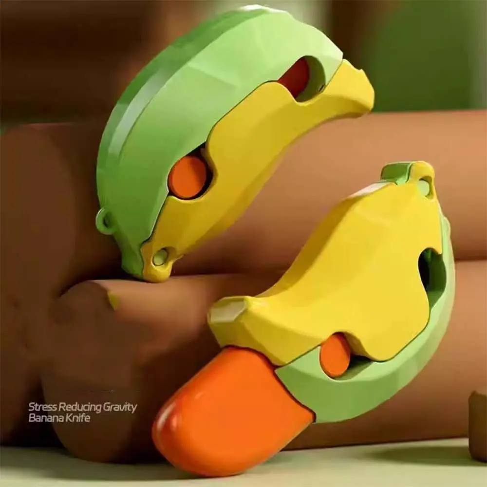 

Push Card Gravity Banana Toy Fidgets Mini Model 3D Gravity Carrot Toy Decompression Toy 3D Printing Fidget Carrot Toys