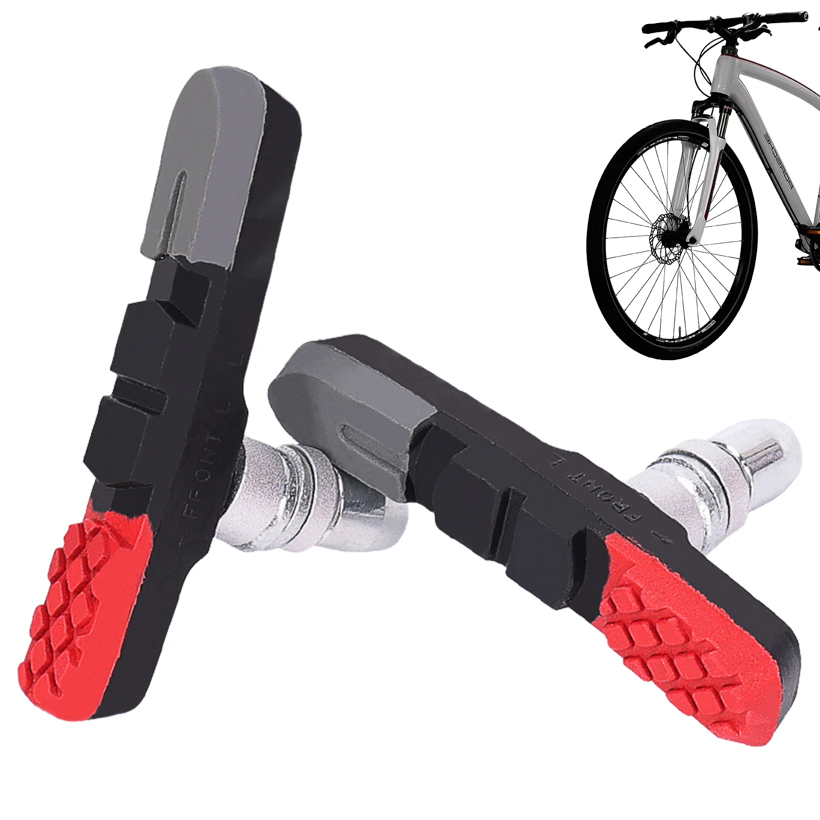 

Bike Brake Pads Rubber Mountain And Road Bicycle V Brake Pads Bike Cycle Brake Pads Block Drainage Pattern Design 73mm/3.14