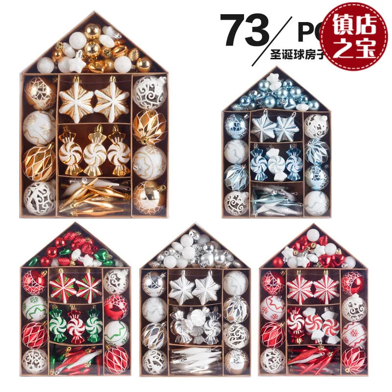 

2023 New Christmas Decorations House Painted Christmas Ball Set Gift Pack Christmas Christmas Supplies Home Decorations