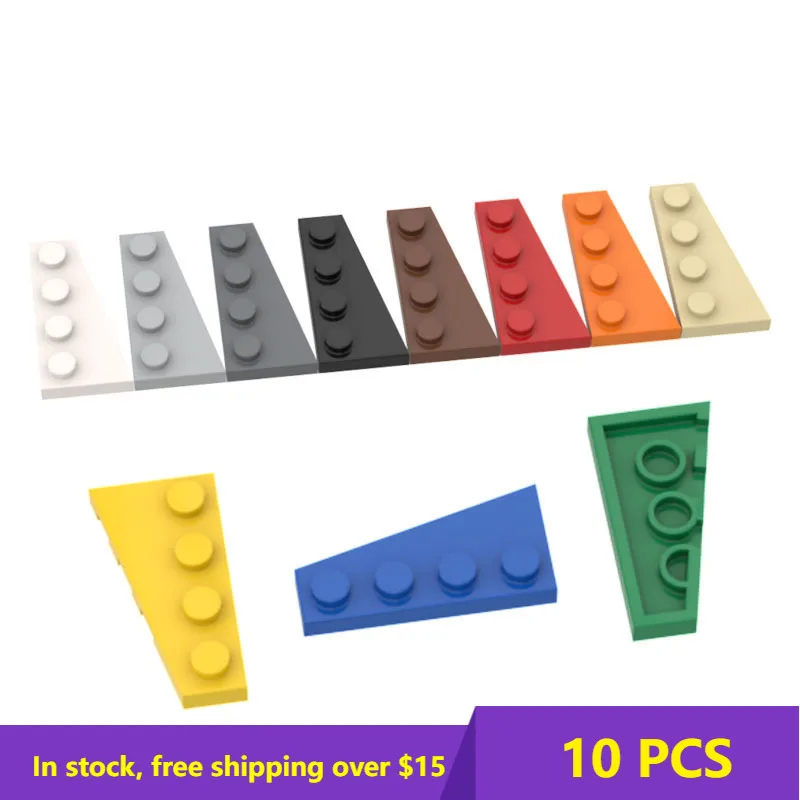 

10PCS MOC Compatible Assembles Particles 41769 Wedge Plat For Building Blocks Parts Enlighten bricks Educational High-Tech Toys