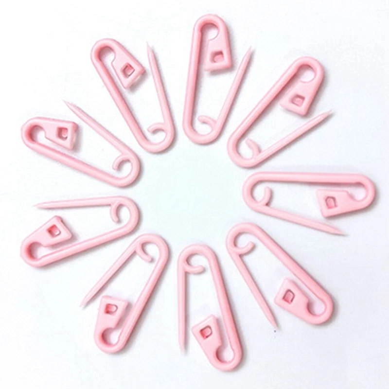 200PCS Color Plastic Safety Pin 2.3 Cm Black And White Rose Red Yellow Blue Green Small Mark