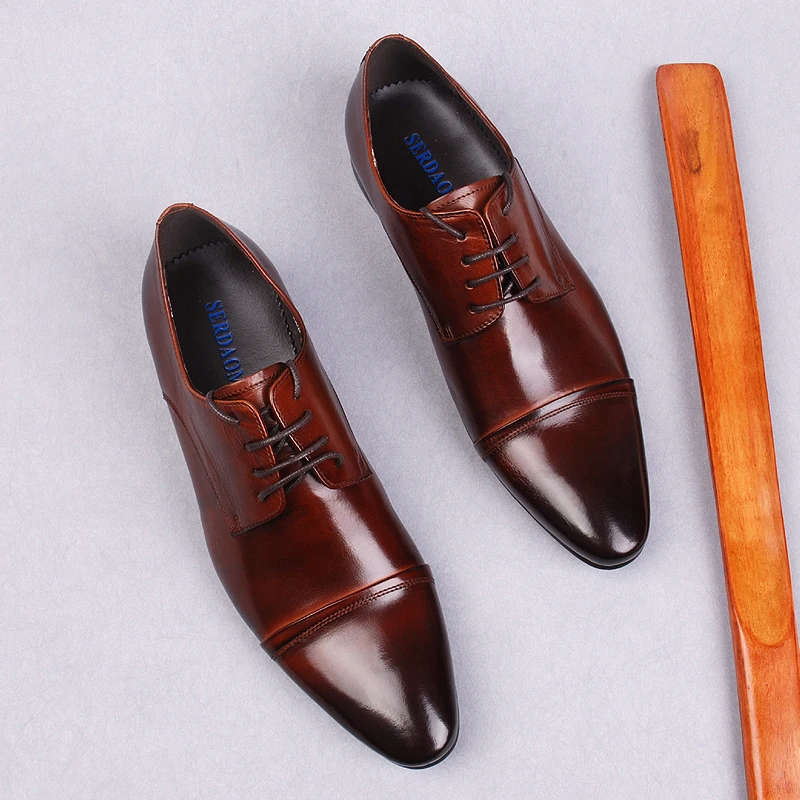 Size 6-10 Handcrafted Mens Wingtip Oxford Shoes Genuine Calfskin Leather Brogue Dress Shoes Classic Business Formal Shoes Man 6 Size 6-10 Handcrafted Mens Wingtip Oxford Shoes Genuine Calfskin Leather Brogue Dress Shoes Classic Business Formal Shoes Man 6
