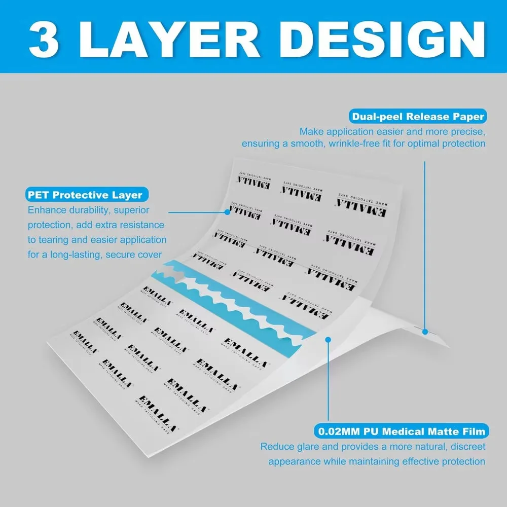 EMALLA GRECE Премиальная защитная пленка для татуировок полиуретановая лента