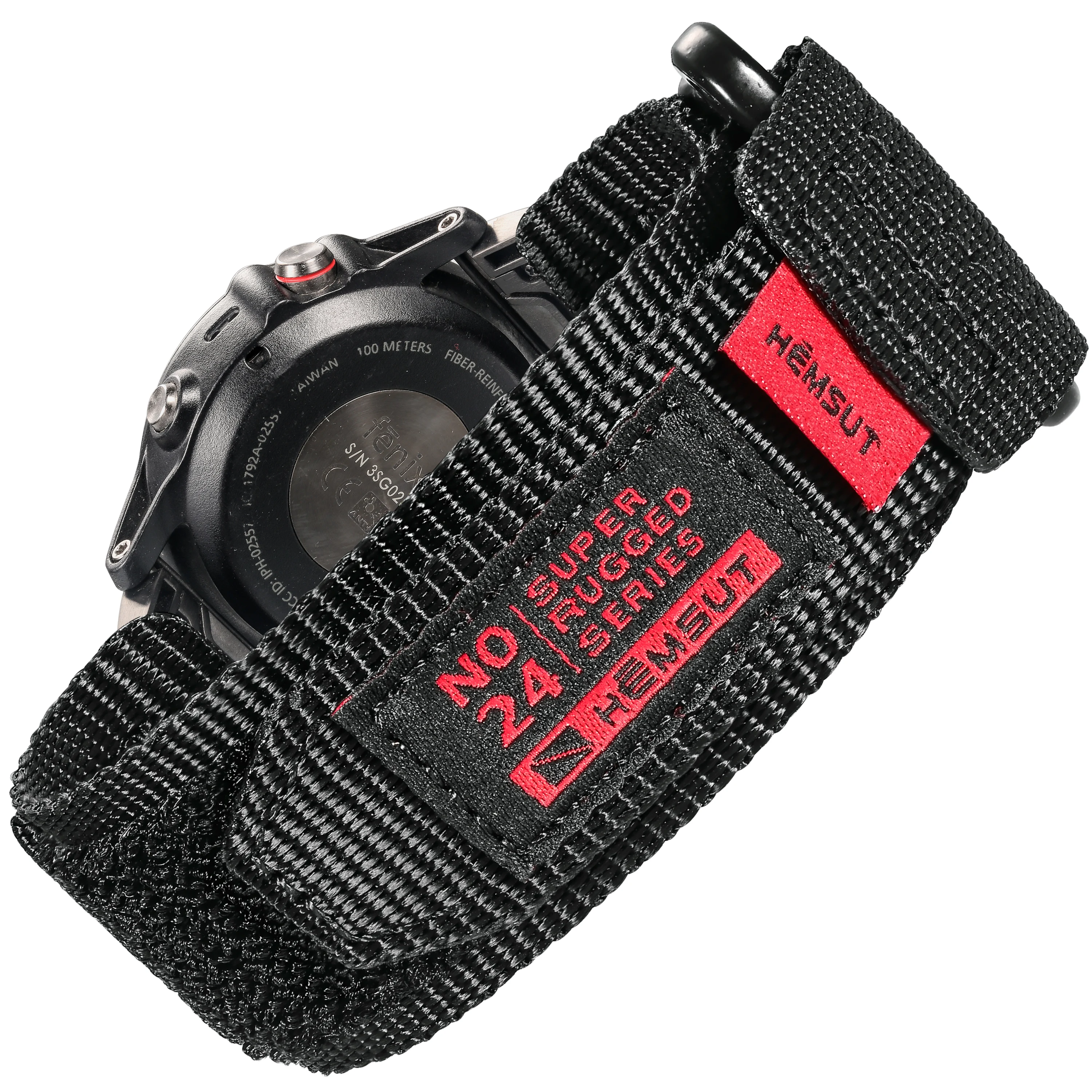 

Black Quickfit Garmin Watch Band Super Rugged Nylon Sports Strap Woven Loop For Fenix 7 6 5 Instinct Tactix 20mm 22mm 26mm