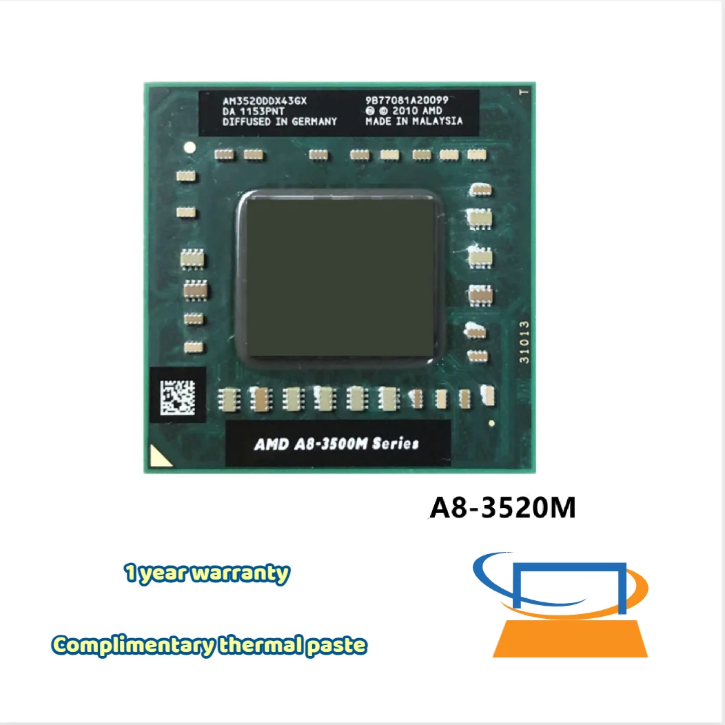 

AMD A8-Series A8 3520M 1,6 ГГц четырехъядерный четырехпоточный процессор AM3520DDX43GX разъем FS1