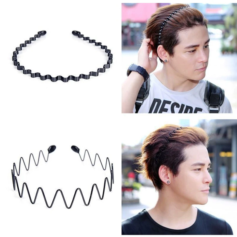 Men's Headband Oil Head Male Sports Hairpin Big Back Invisible Hairband Female Face Wash Wave Hairpin