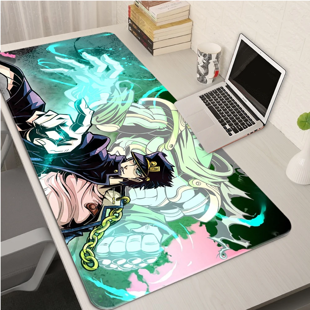 

80x30cm Gaming Mousepad Locking Edge Anime Computer Rubber Mouse Pad for JOJO Bizarre Adventure Large Cartoon Keyboard Desk Mat