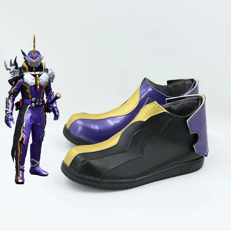 Фото 2025 11 Обувь Kamen Rider Calibur в маске, ботинки для косплея из фильма и аниме на Хэллоуин №1