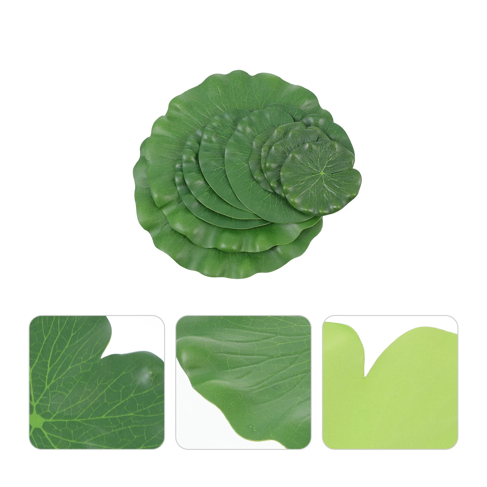 

10 Pcs Fish Tank Simulated Lotus Leaf Fake Ornament Artificial Leaves Photography Props Foam Floating Pond Decor Plants