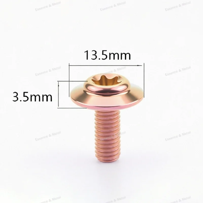 Фото 5 шт. титановых винтов-шпилек M5 M6 с головкой-зонтиком, винты Torx D13.5мм, подходят для модификаций мотоциклов и велосипедов №2