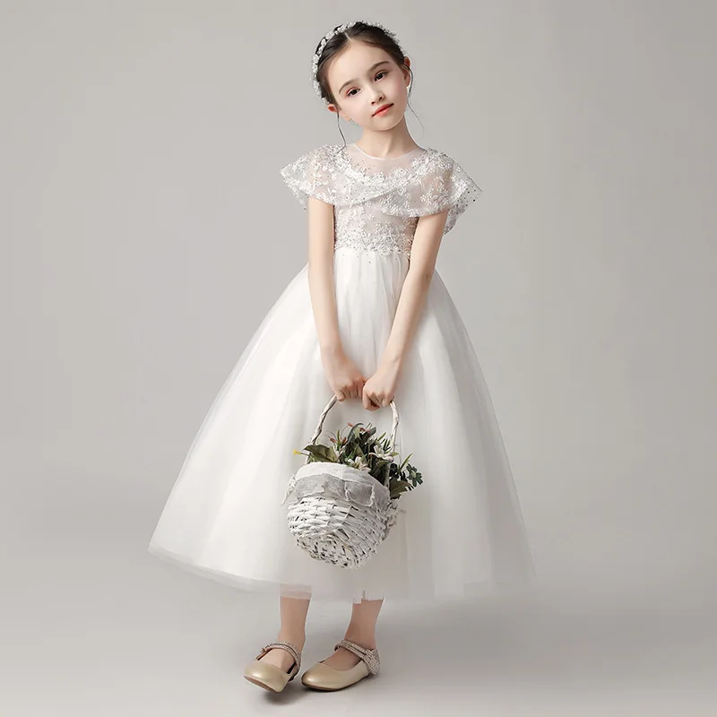 

New Arrival 3 to 12 Years Old Flower Girls Wedding Dresses Children Party Normal Frock Designs Teenage Birthday Wear