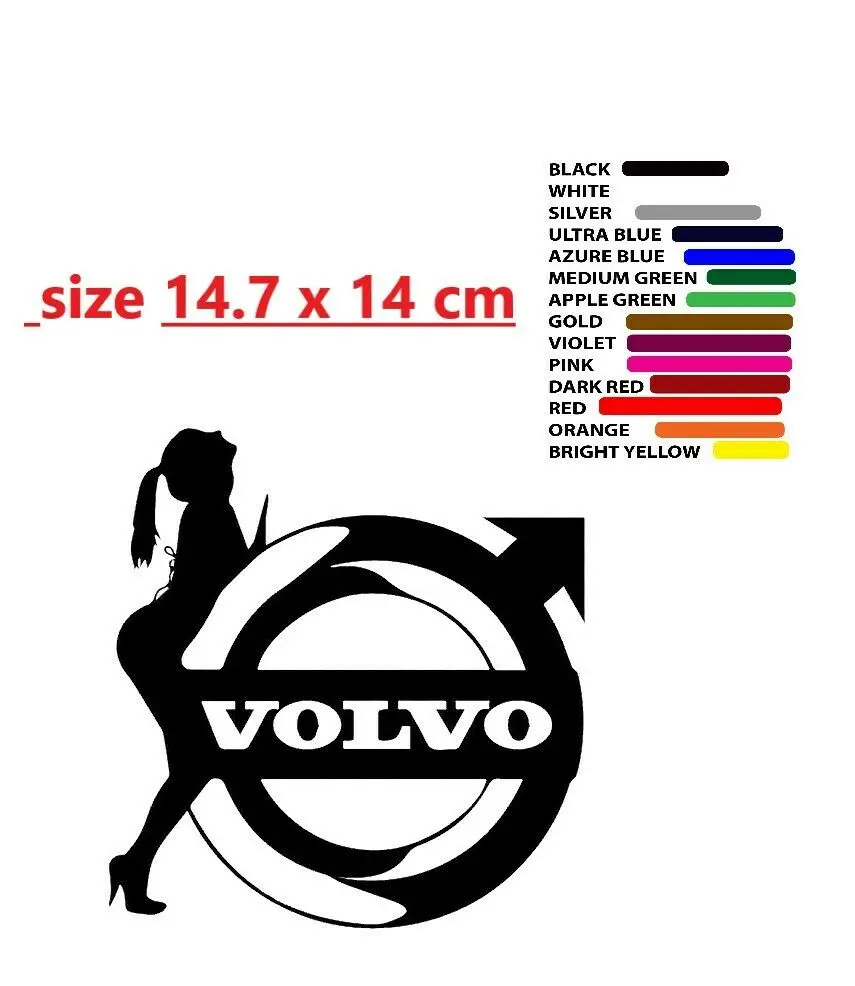 

For VOLVO Sexy Lady Woman Car Van Lorry Truck Sticker HGV 15 Colours