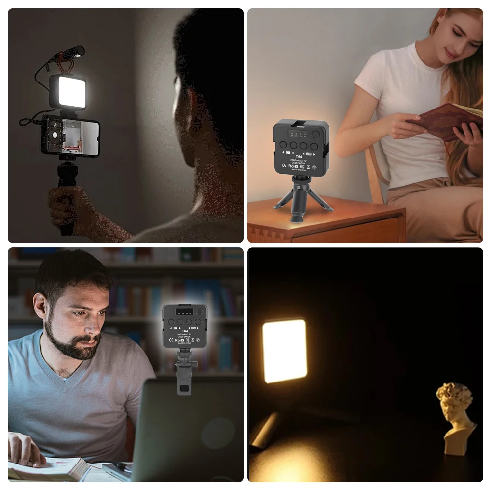 HDRIG светодиодный светильник портативная фотография на камере 2500K-9000K двухцветное