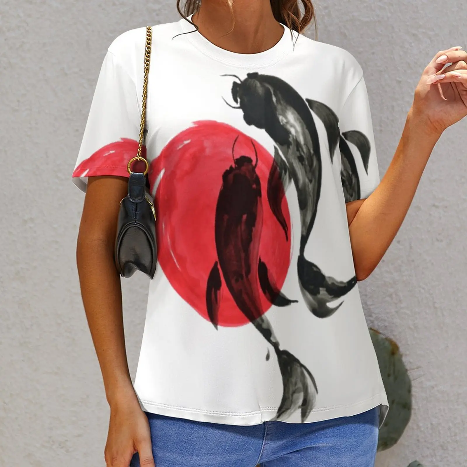 

Koi-japan-culture Cute Top Tee top Quality Home Eur Size