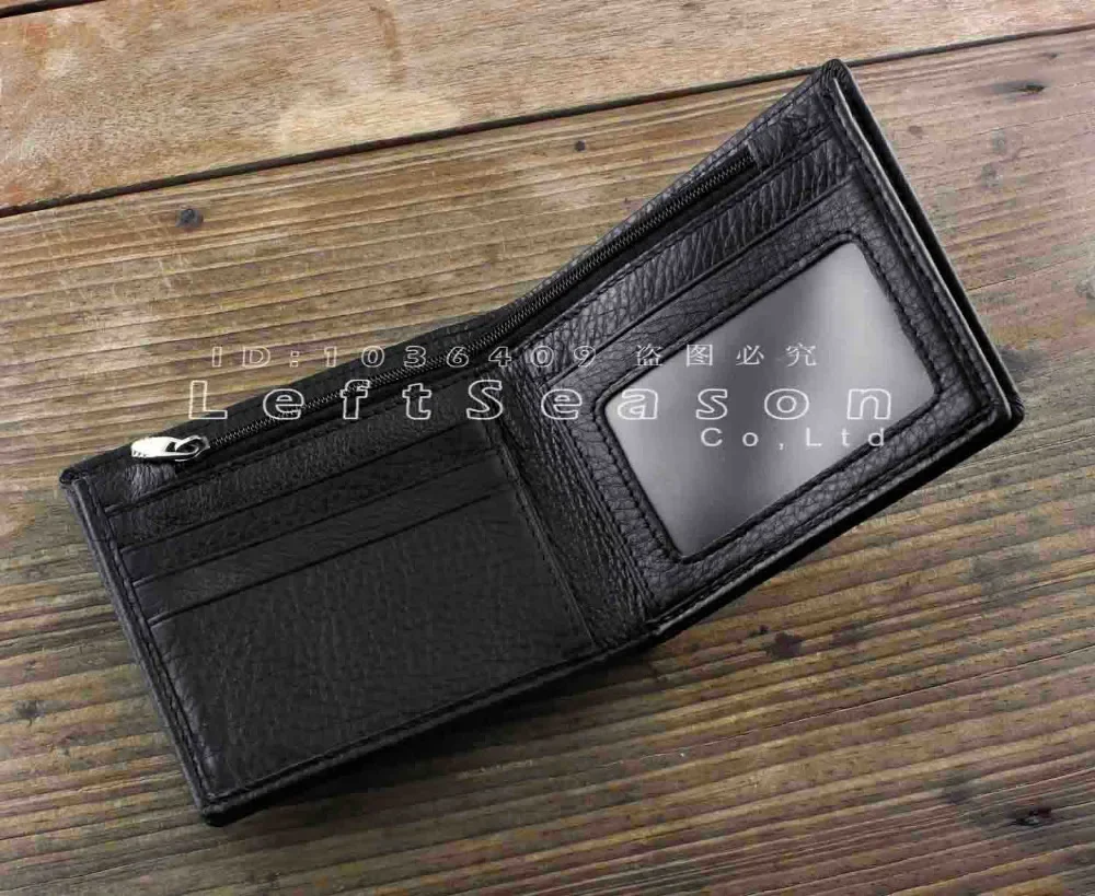Высококачественный мужской кошелек из натуральной кожи с отделением для карт и