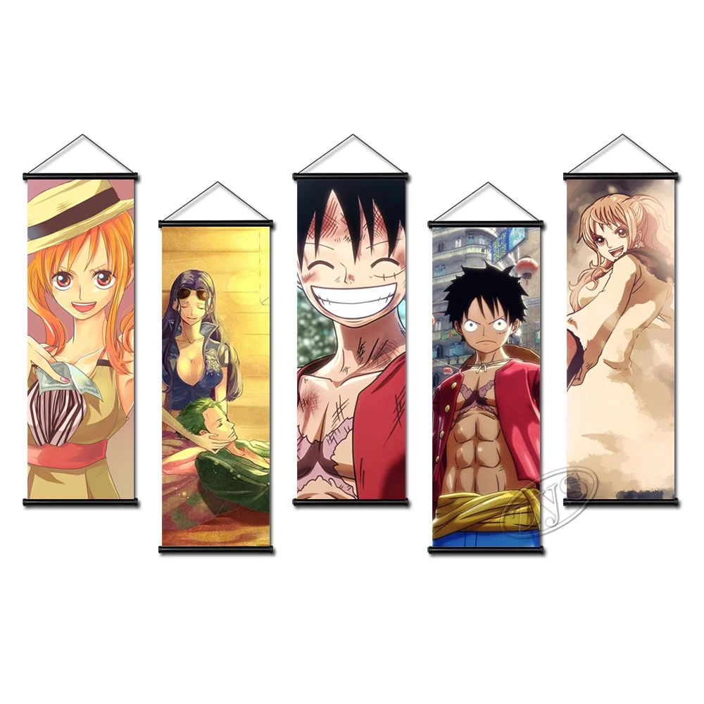 

Canvas Classic Anime Painting Monkey D. Luffy Poster HD Prints Nami Modular Picture One Piece Wall Art Home Decor For Bedroom