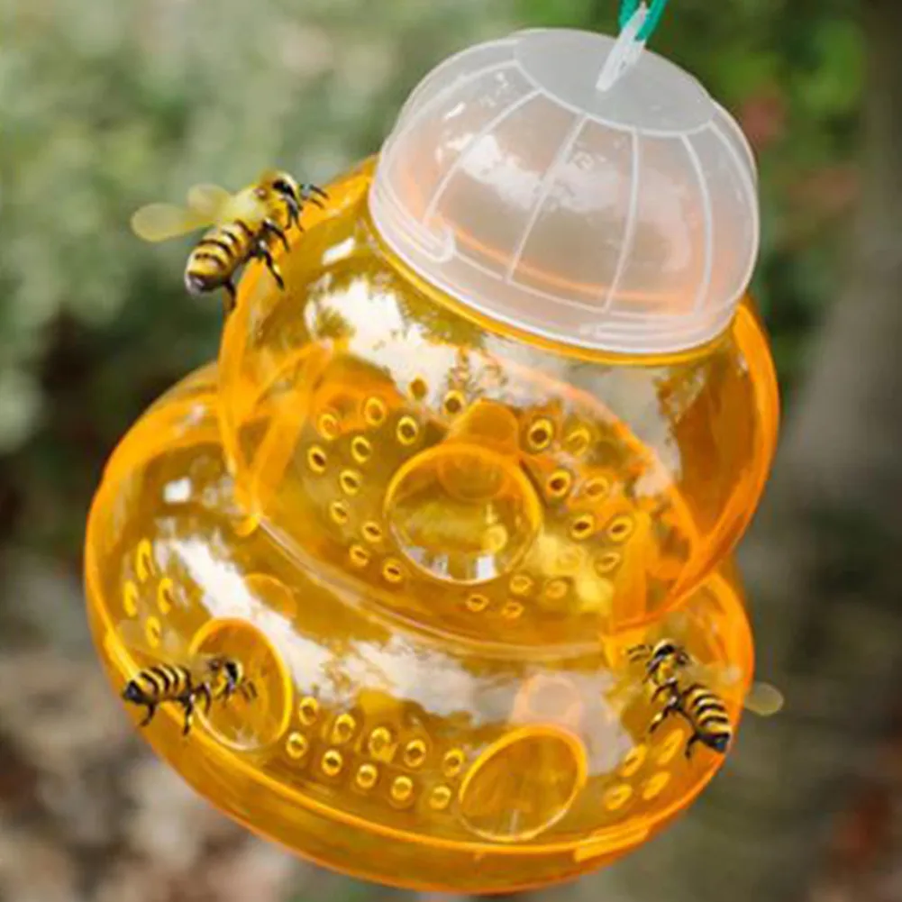 1pcs Plastic Bottle Wasp Trap Fruit Fly Flies Insect Hanging Honey Bees Traps Catcher Killer Hanging Tree Pest Control Tool