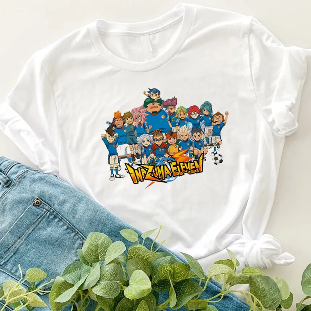 Фото Детская базовая футболка для женщин и мужчин Inazuma Eleven Go, футболки для детей от 3 до 10 лет, детская одежда с короткими рукавами для мальчиков и девочек, круглый вырез, подарки на день рождения №4