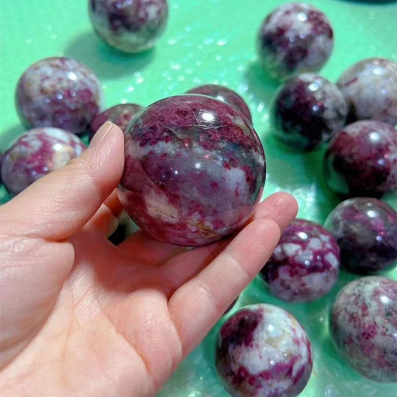 Розовый хрустальный шар из натурального драгоценного камня цветок розы сфера