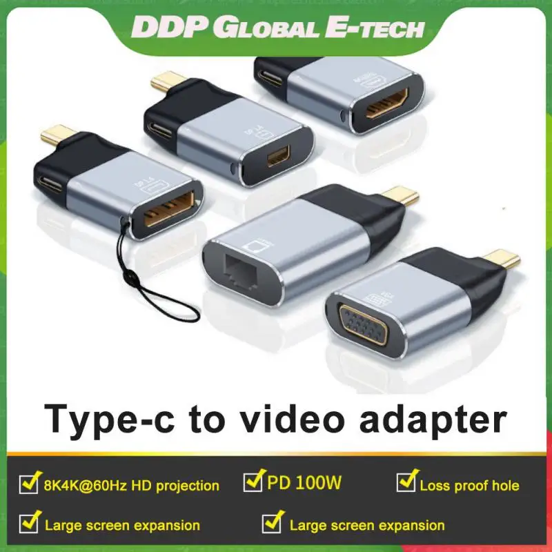 

For Huawei Samsung Type-c To Rj 45 Usb C To HDMI-compatible Adapter Computer Accessories Video Plug Converter 4k60hz
