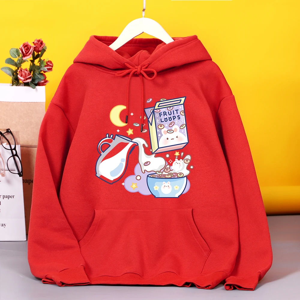 

Женская толстовка с капюшоном и принтом в виде фруктов