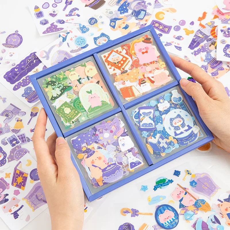 

100 Sheets Cute Cartoon Animal Rabbit Stickers Journal Diary Album Notebook Phone Decorative Material Stationery Child Gift