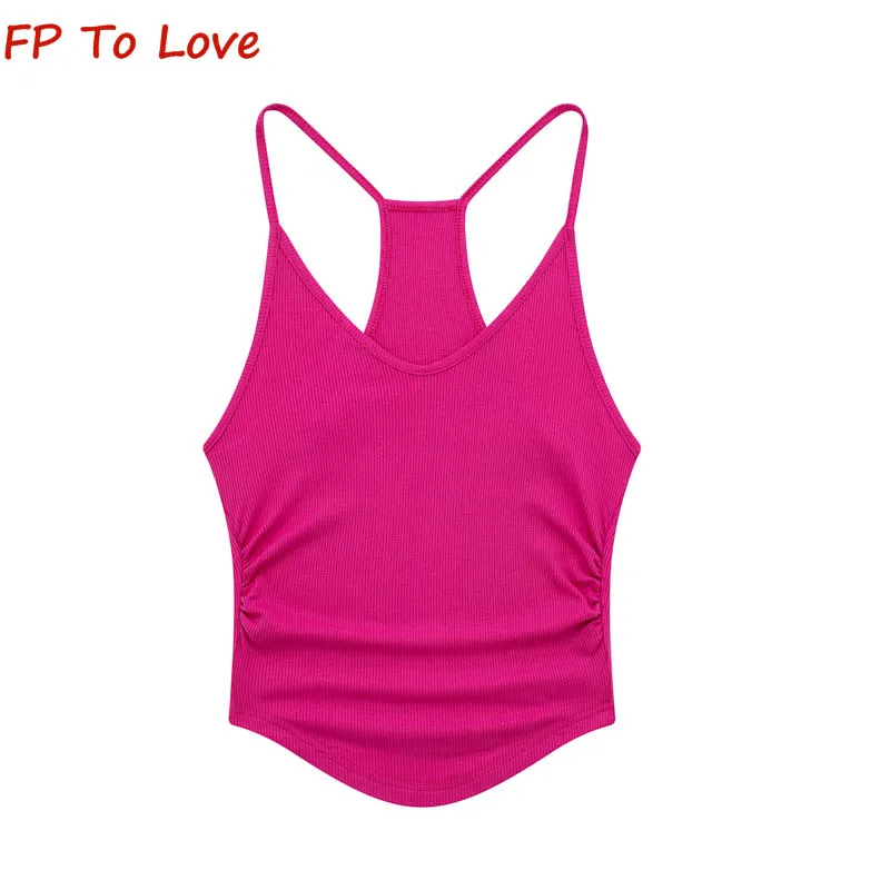 

Y2K 2023 Summer Spice Girls Style Halter Backless Top Stretchy Tight Little Camisole Women's Streetwear Tank Top