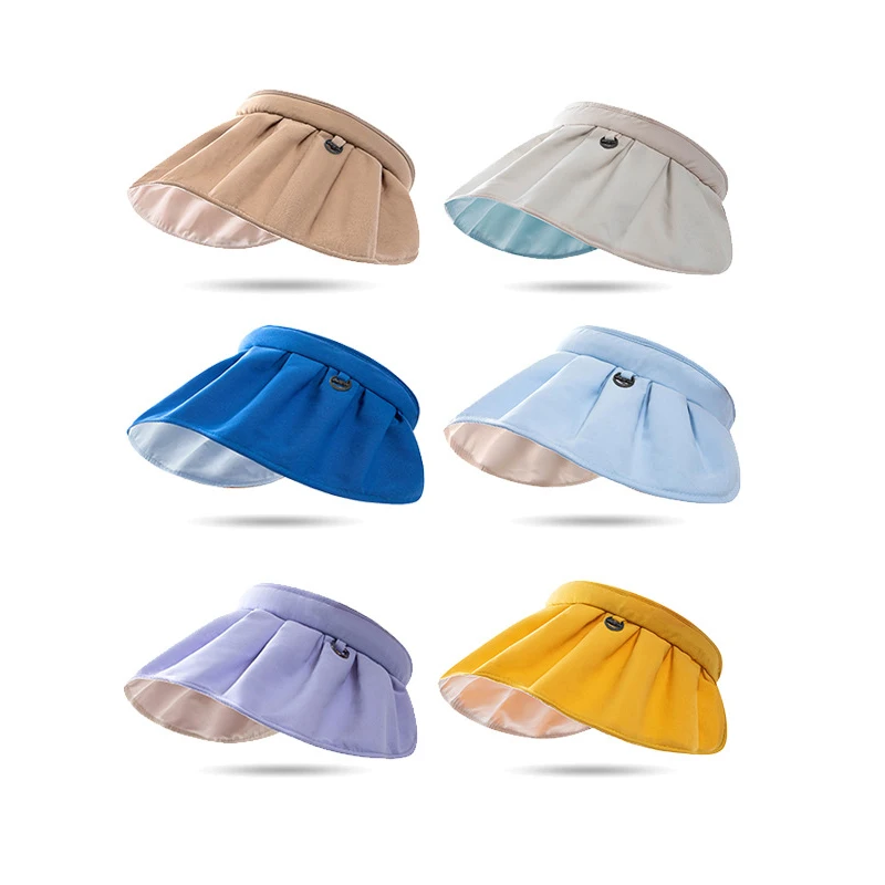 

Summer Hats For Women Foldable Sun Hat Pearl Flower Visor Suncreen Floppy Cap Female Outdoor Casual Men Baseball Cap UPF 50+ Hat